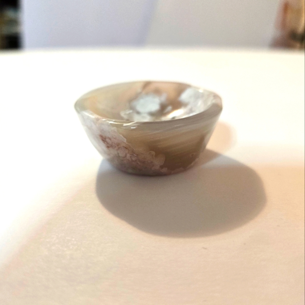 Flower Agate 2 Inch Bowl